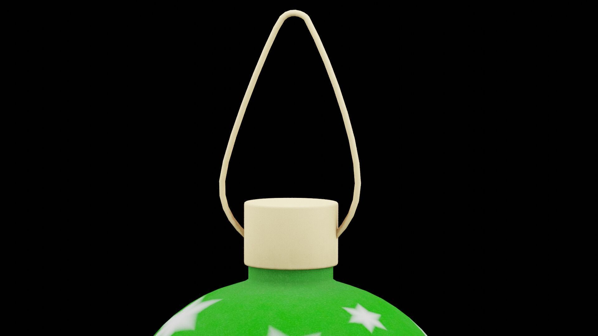 Green Christmas Ball Low-poly 3D model_3