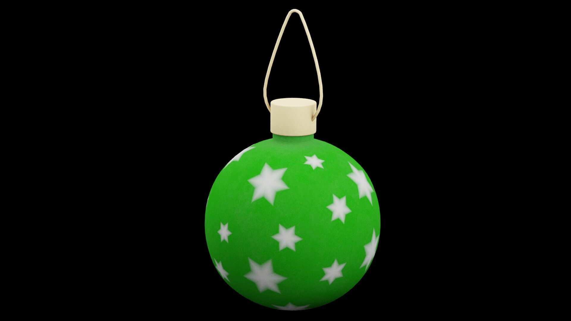 Green Christmas Ball Low-poly 3D model_2