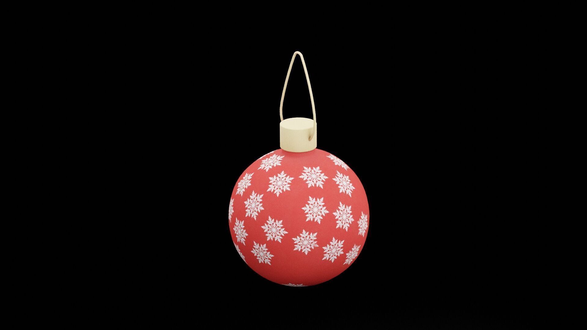 Christmas Ball Low-poly 3D model_4