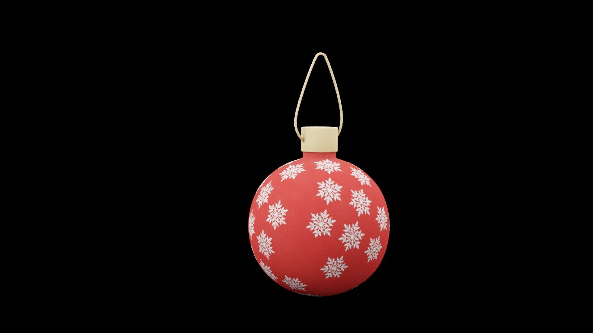 Christmas Ball Low-poly 3D model_5