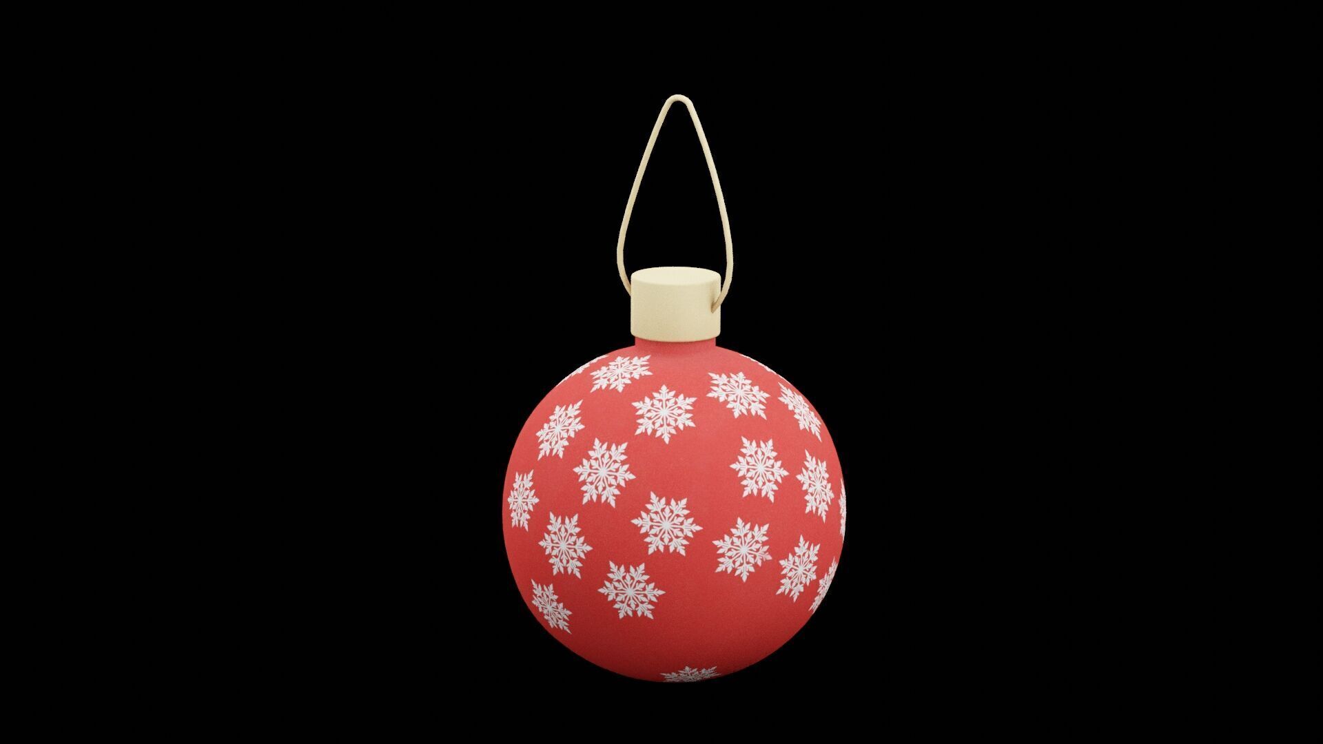 Christmas Ball Low-poly 3D model_2