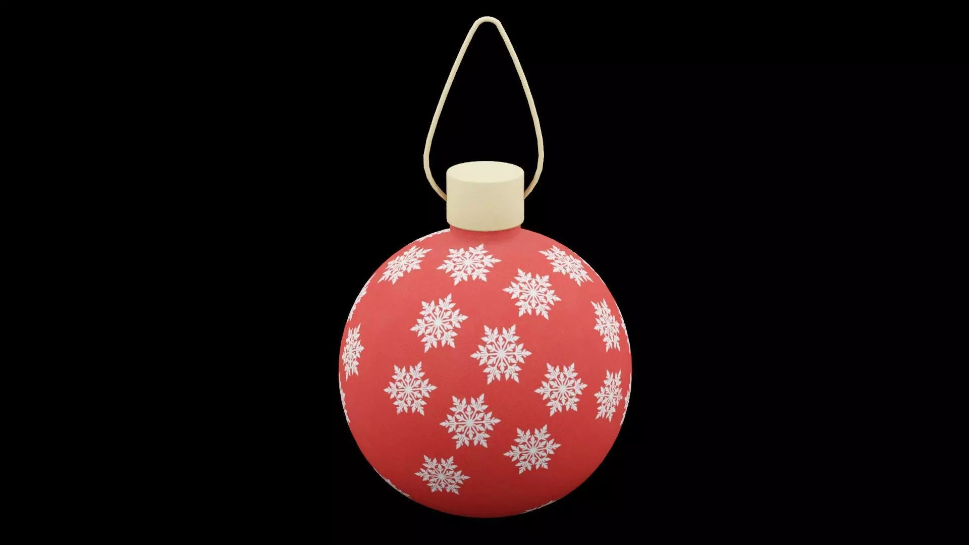 Christmas Ball Low-poly 3D model_0