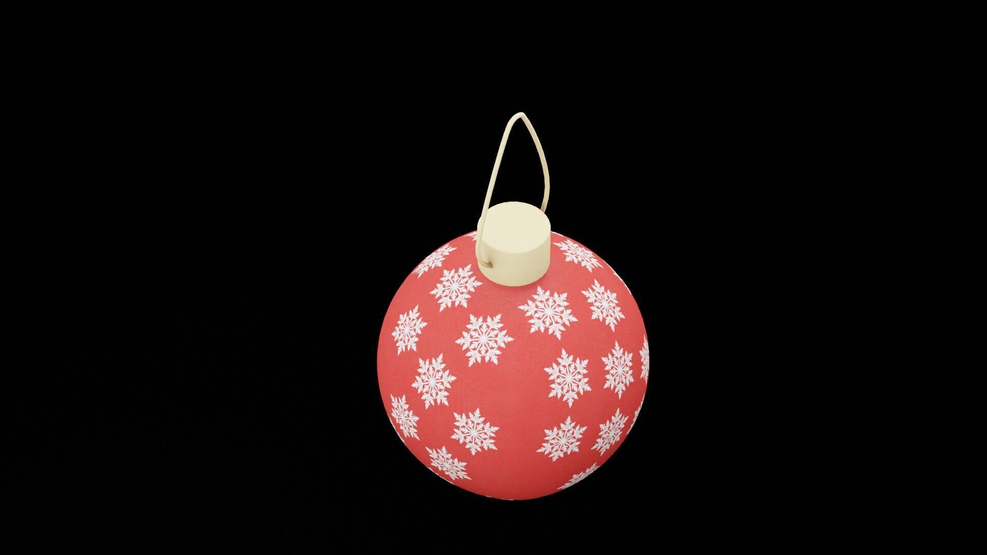 Christmas Ball Low-poly 3D model_1