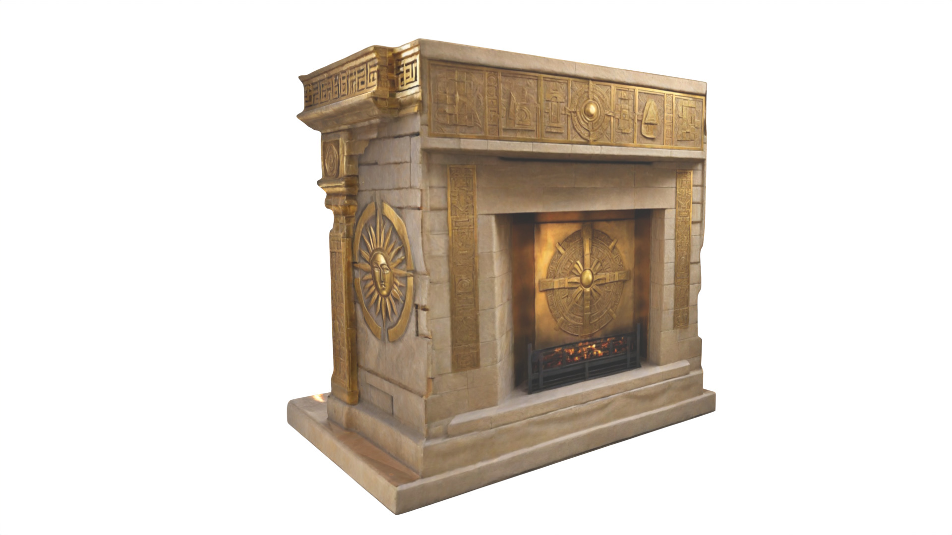 Stone Altar 015 3D model_4