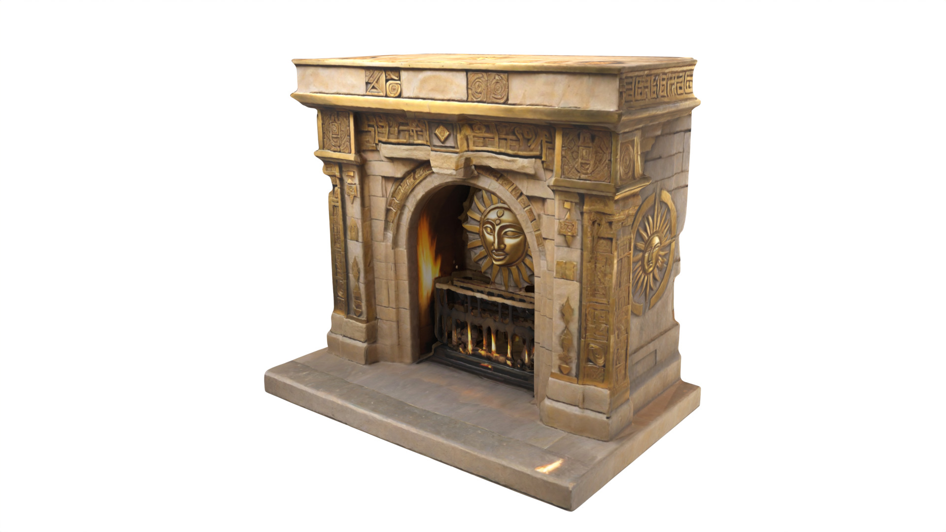 Stone Altar 015 3D model_2