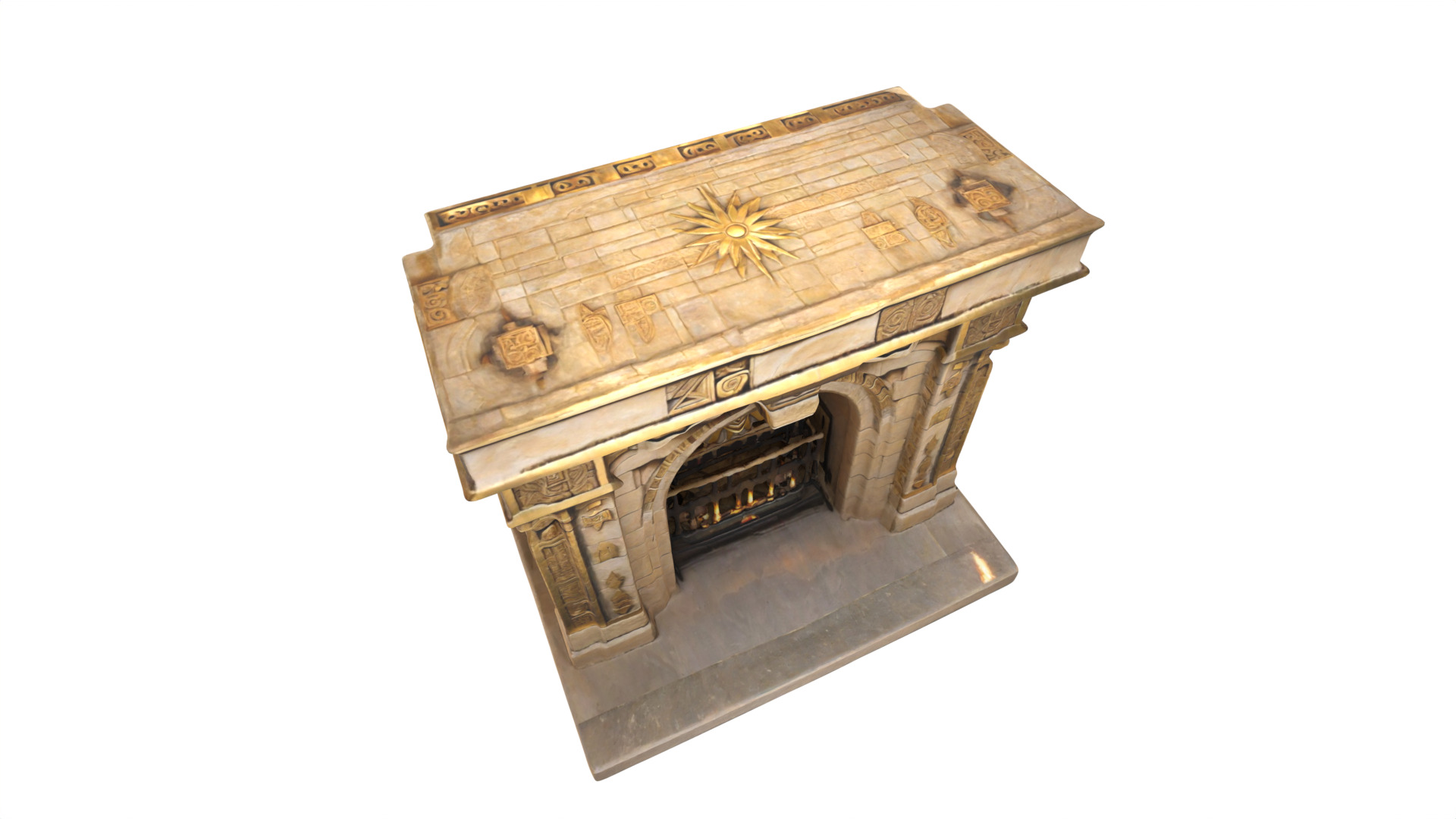 Stone Altar 015 3D model_6