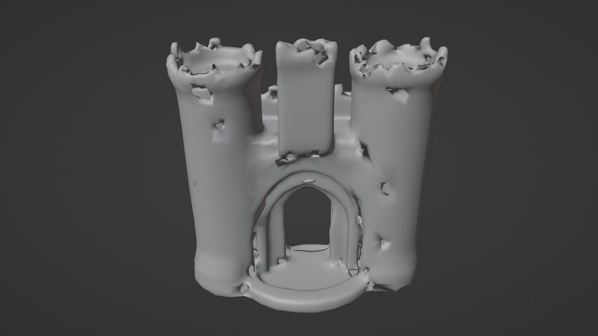 Fantasy Castle Gate Low-poly 3D model_5
