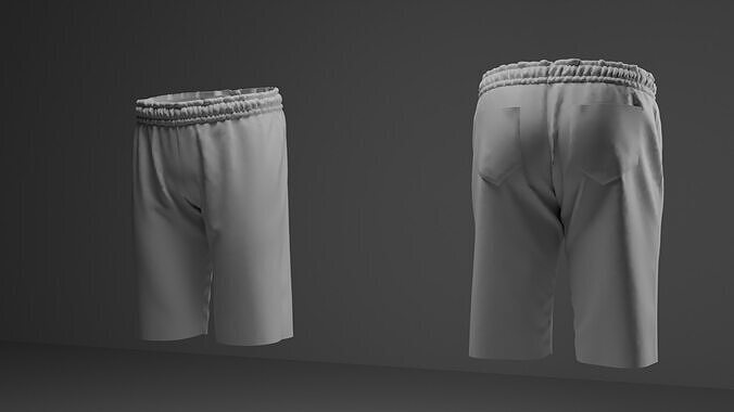 Basic shorts Free 3D model