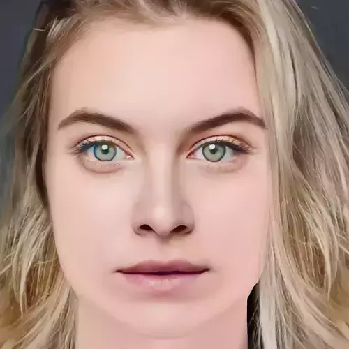 Tiera Skovbye Head - No Hair - Low poly head for game