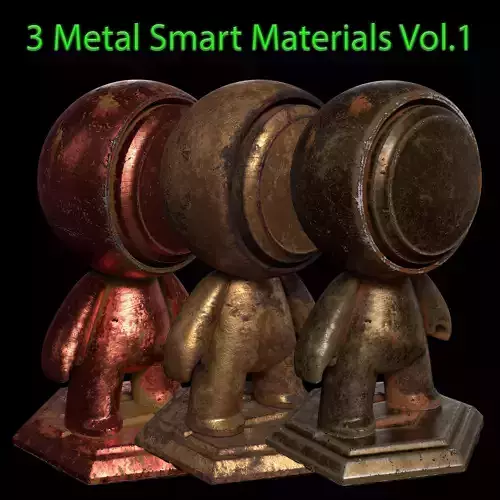 Smart Materials 01- Metal Damaged Materials for 3D Painter