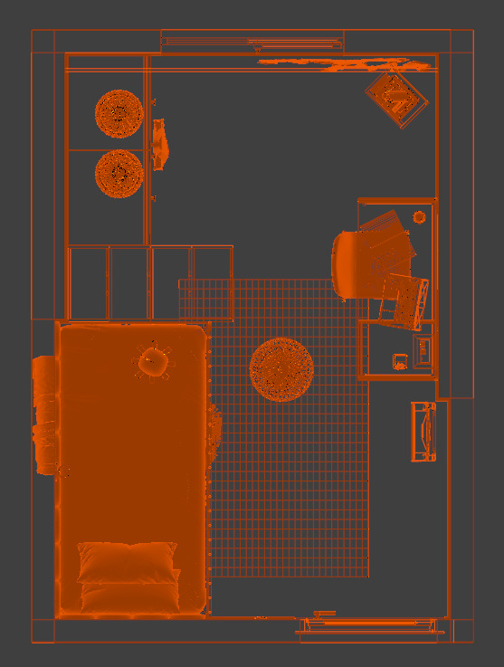 Kids Room Realistic Scene 3D model_5