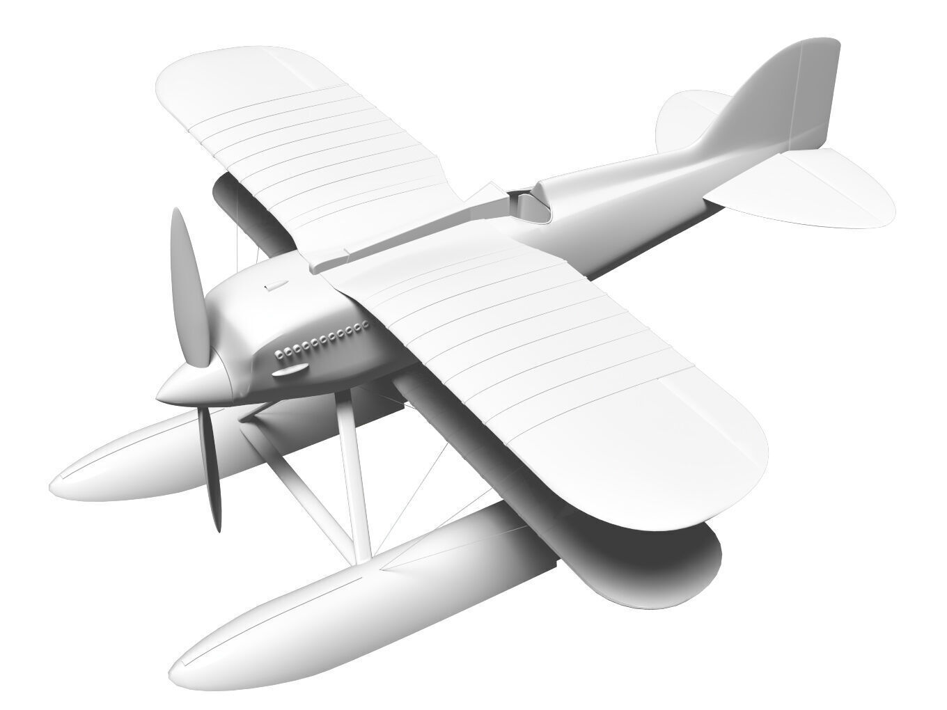 Curtiss R3C2 3D model_9