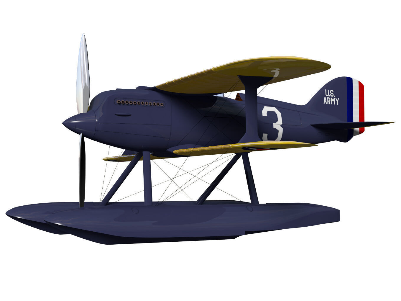 Curtiss R3C2 3D model_2