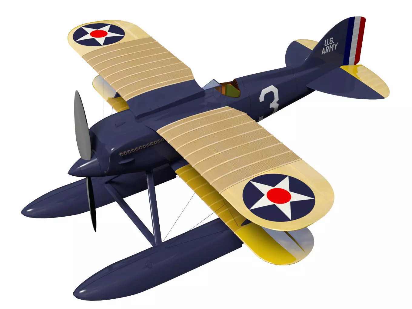 Curtiss R3C2 3D model_0