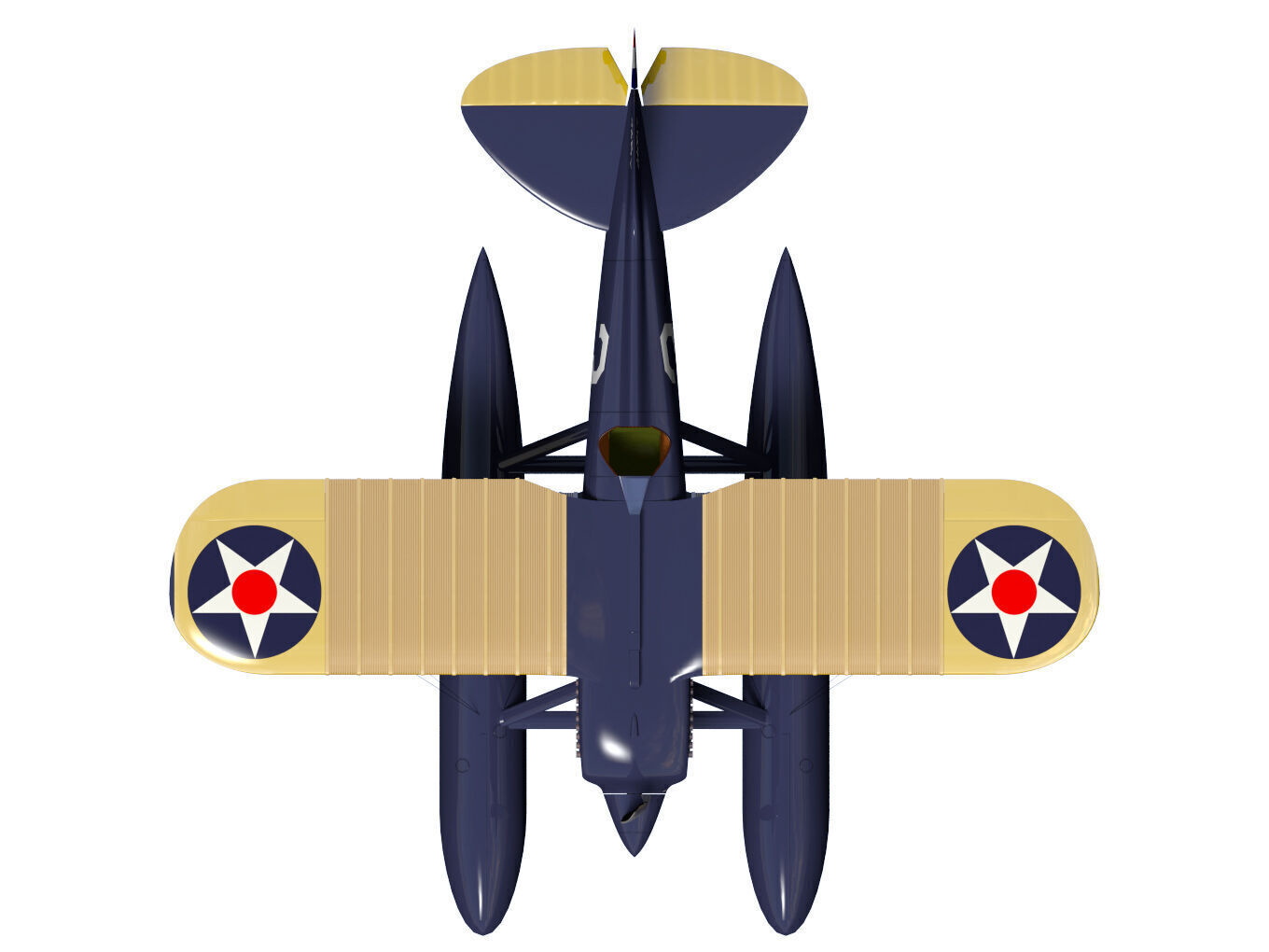 Curtiss R3C2 3D model_7