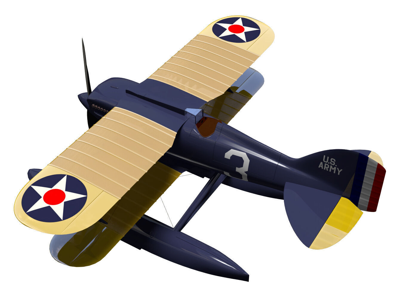 Curtiss R3C2 3D model_1