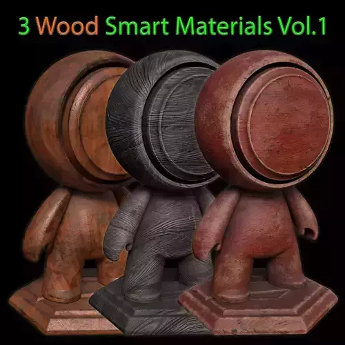 Smart Materials 02- Old Wood Materials for Substance 3D Painter