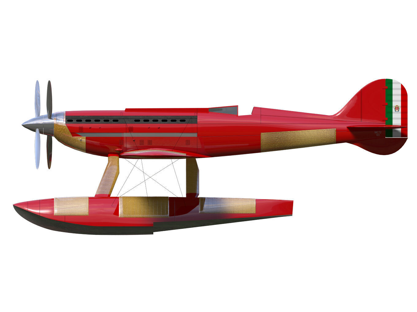 Macchi MC72 3D model_5