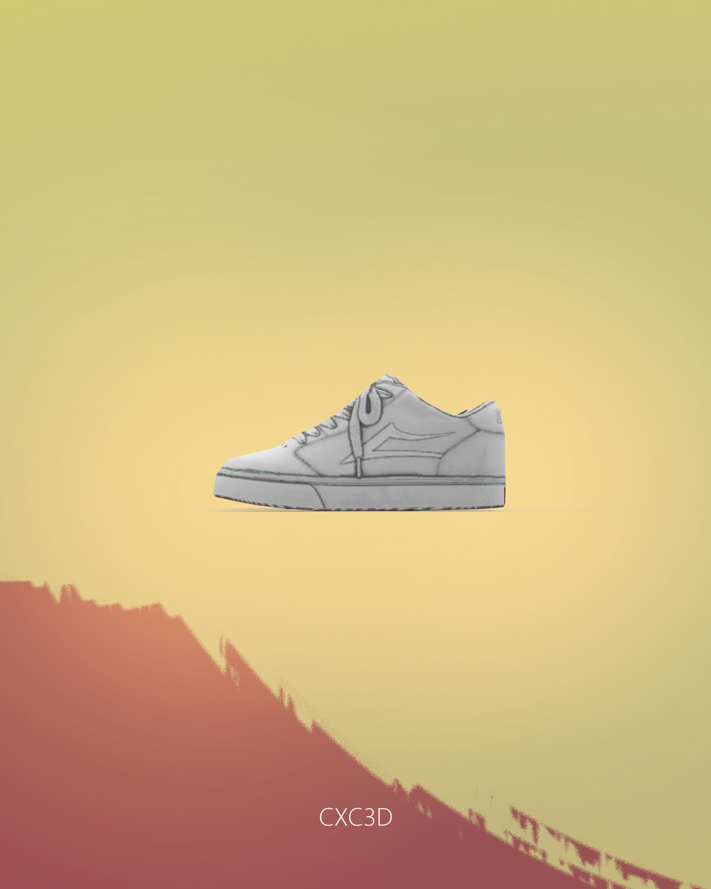 DC Shoes Sneakers Trainers Free low-poly 3D model_2