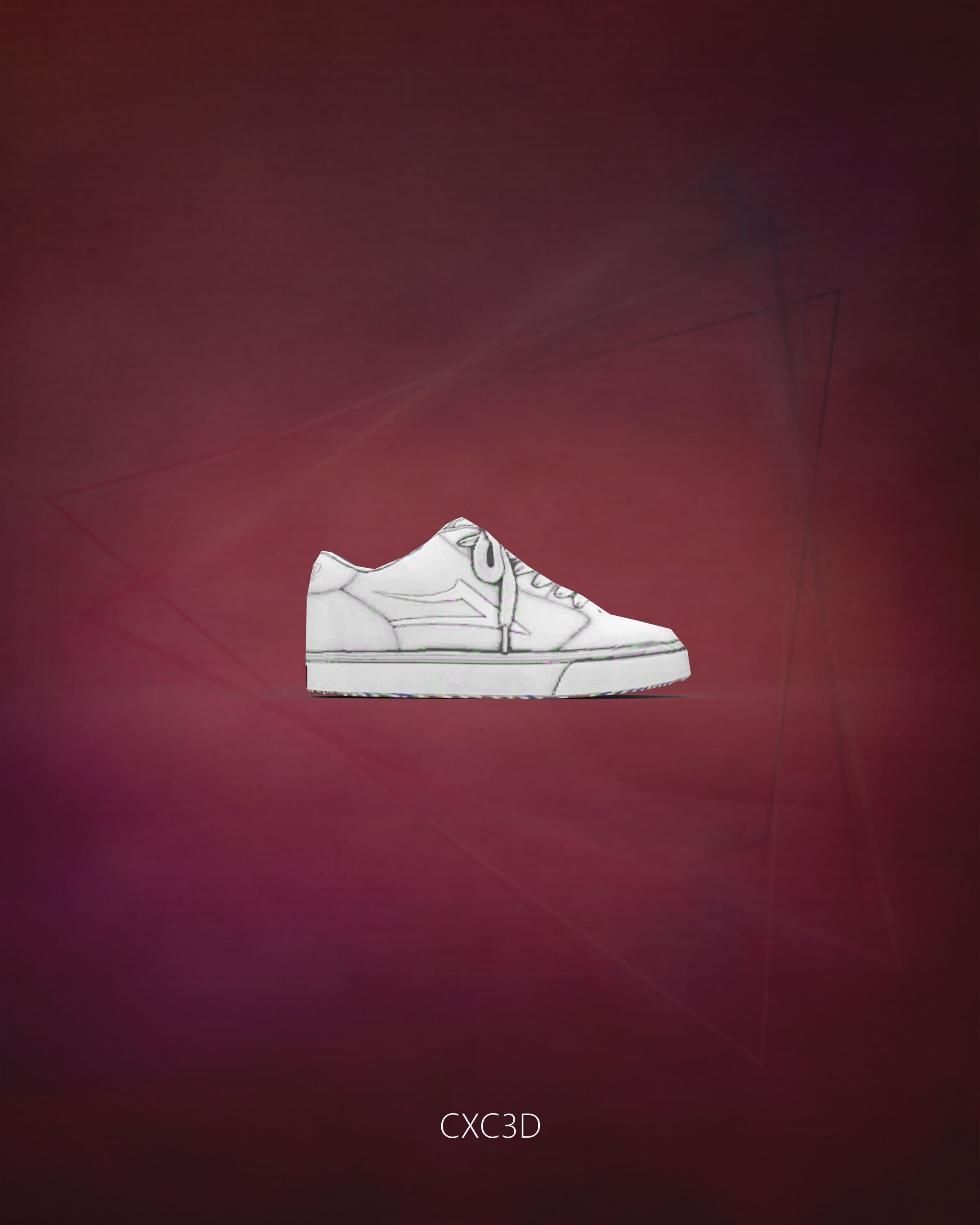 DC Shoes Sneakers Trainers Free low-poly 3D model_7