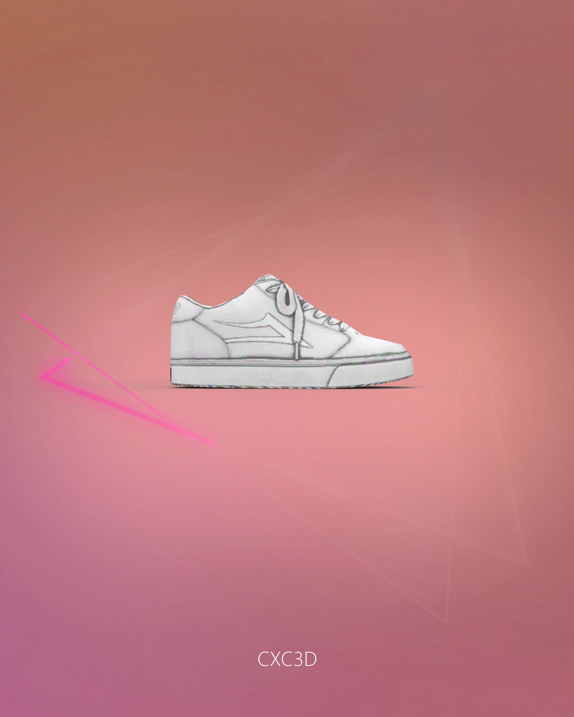 DC Shoes Sneakers Trainers Free low-poly 3D model_4