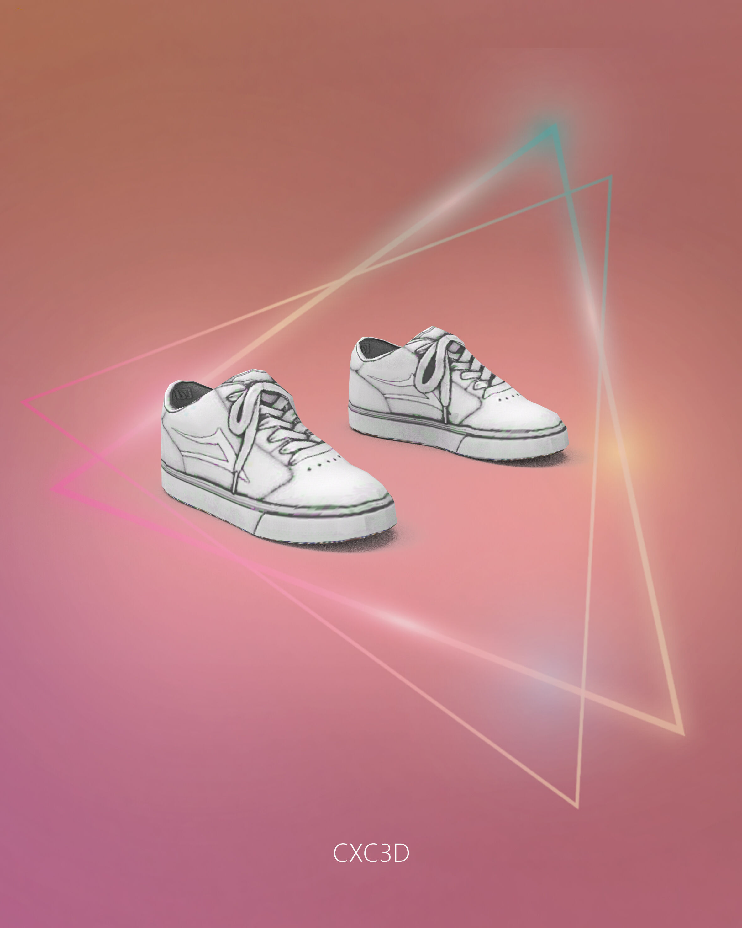 DC Shoes Sneakers Trainers Free low-poly 3D model_3