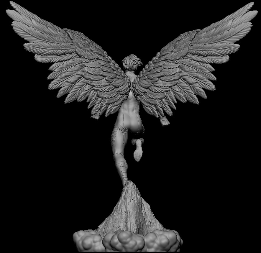Angel X-Men Statue - Marvel Statue - 3D Print File STL 3D print model_8