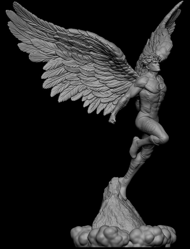 Angel X-Men Statue - Marvel Statue - 3D Print File STL 3D print model_4