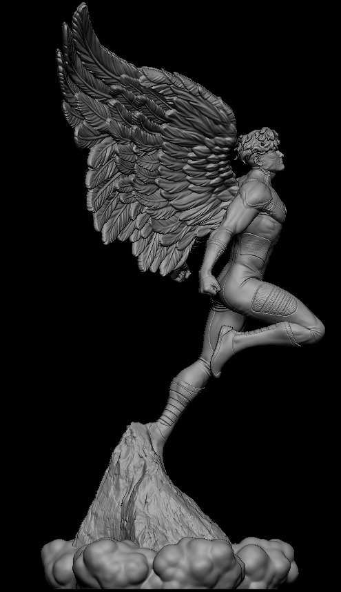Angel X-Men Statue - Marvel Statue - 3D Print File STL 3D print model_10