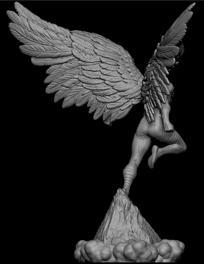 Angel X-Men Statue - Marvel Statue - 3D Print File STL 3D print model_9