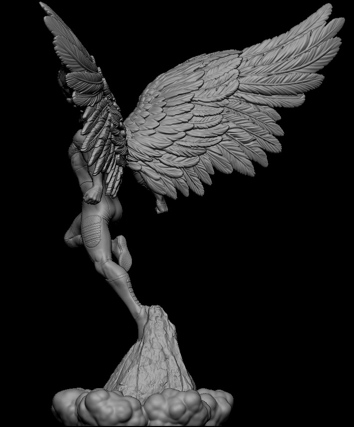 Angel X-Men Statue - Marvel Statue - 3D Print File STL 3D print model_7