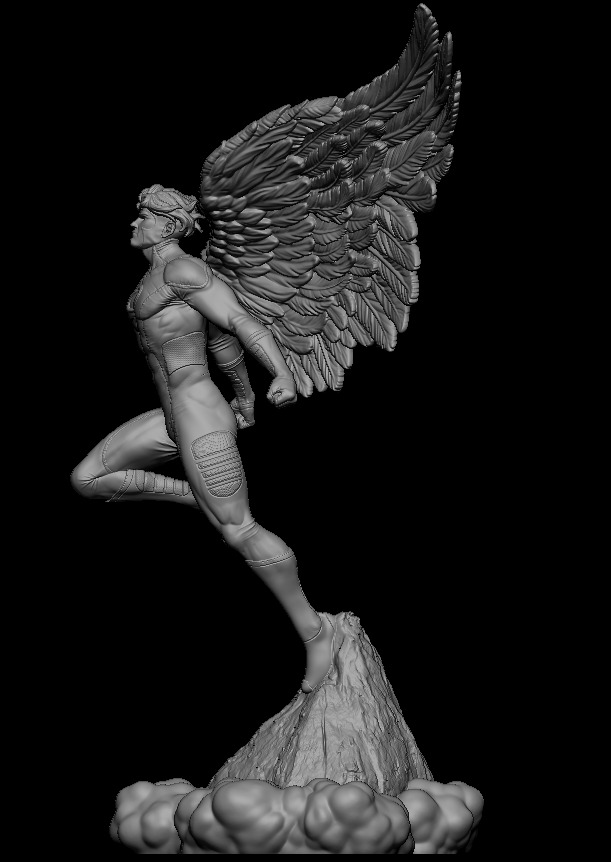 Angel X-Men Statue - Marvel Statue - 3D Print File STL 3D print model_6