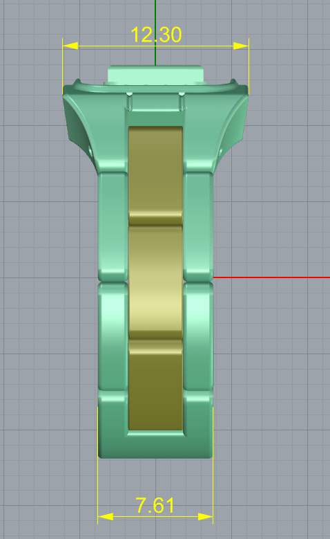 Rolex Men Ring 3D print model_3