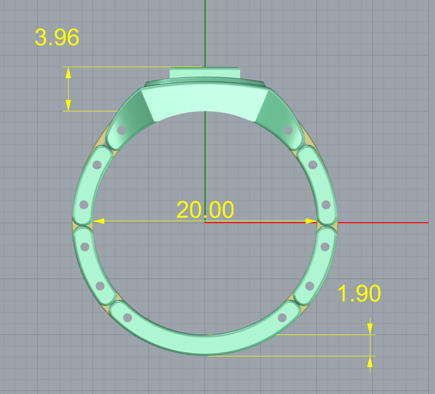 Rolex Men Ring 3D print model_2