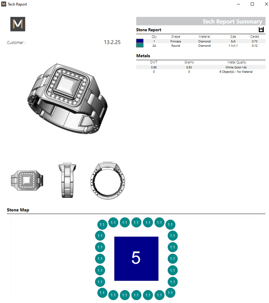 Rolex Men Ring 3D print model_7