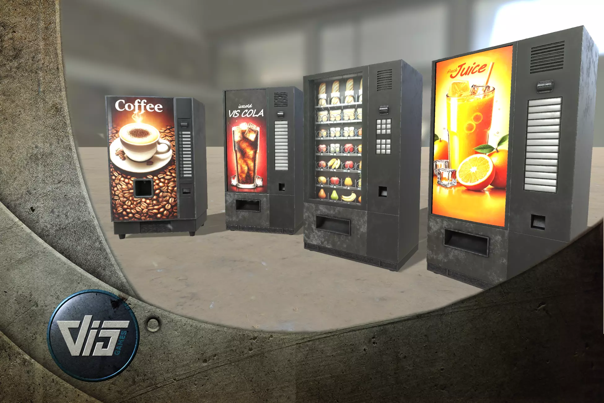 Vendings Machines HQ - PBR Low-poly 3D model_0
