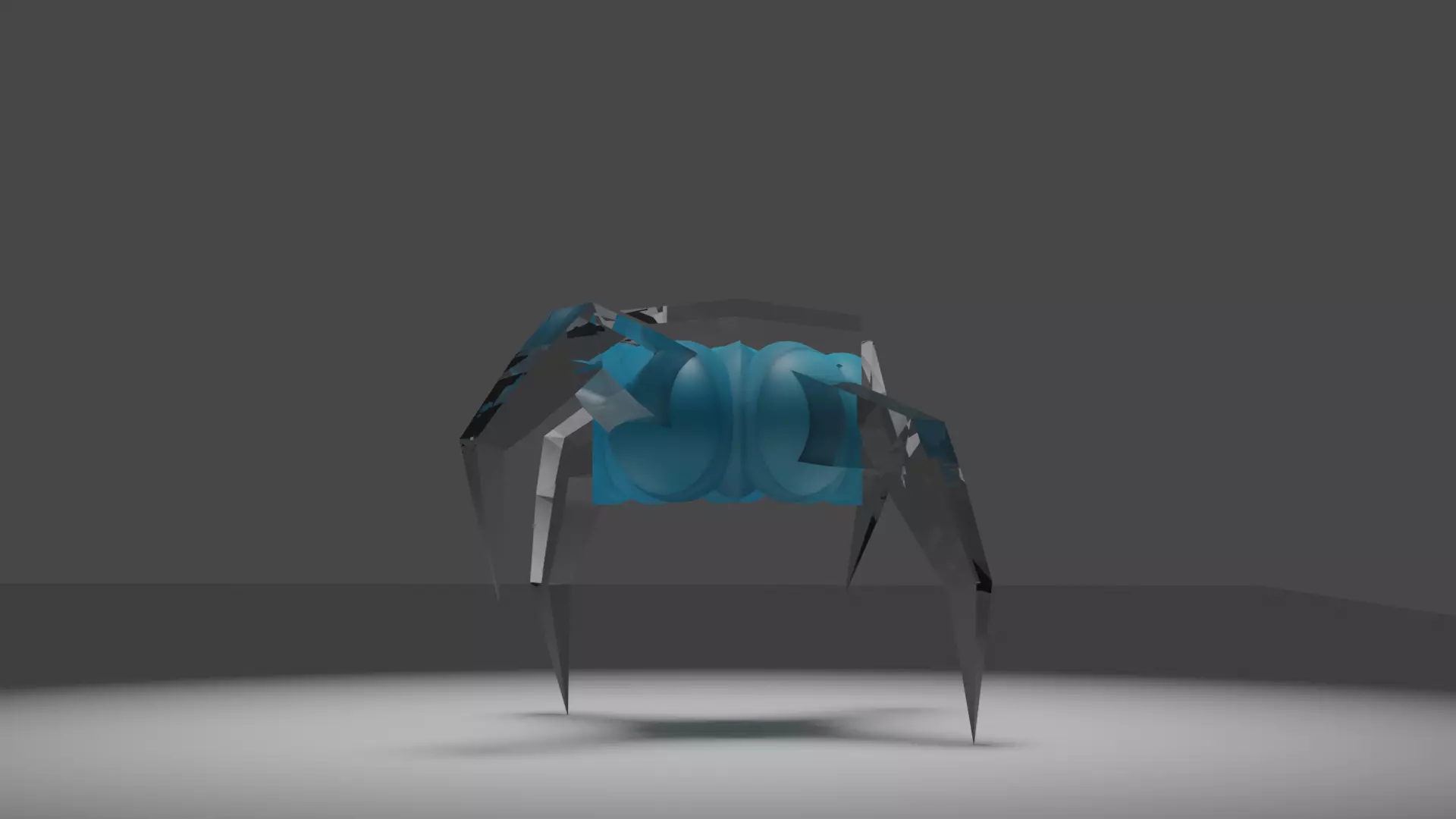 glass robot- animated 3D model_0