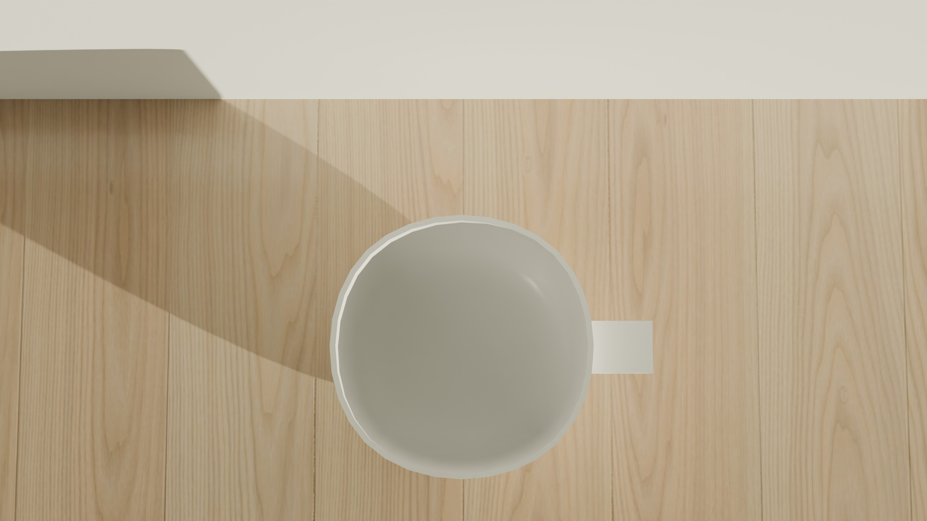 White Mug Low-poly 3D model_5