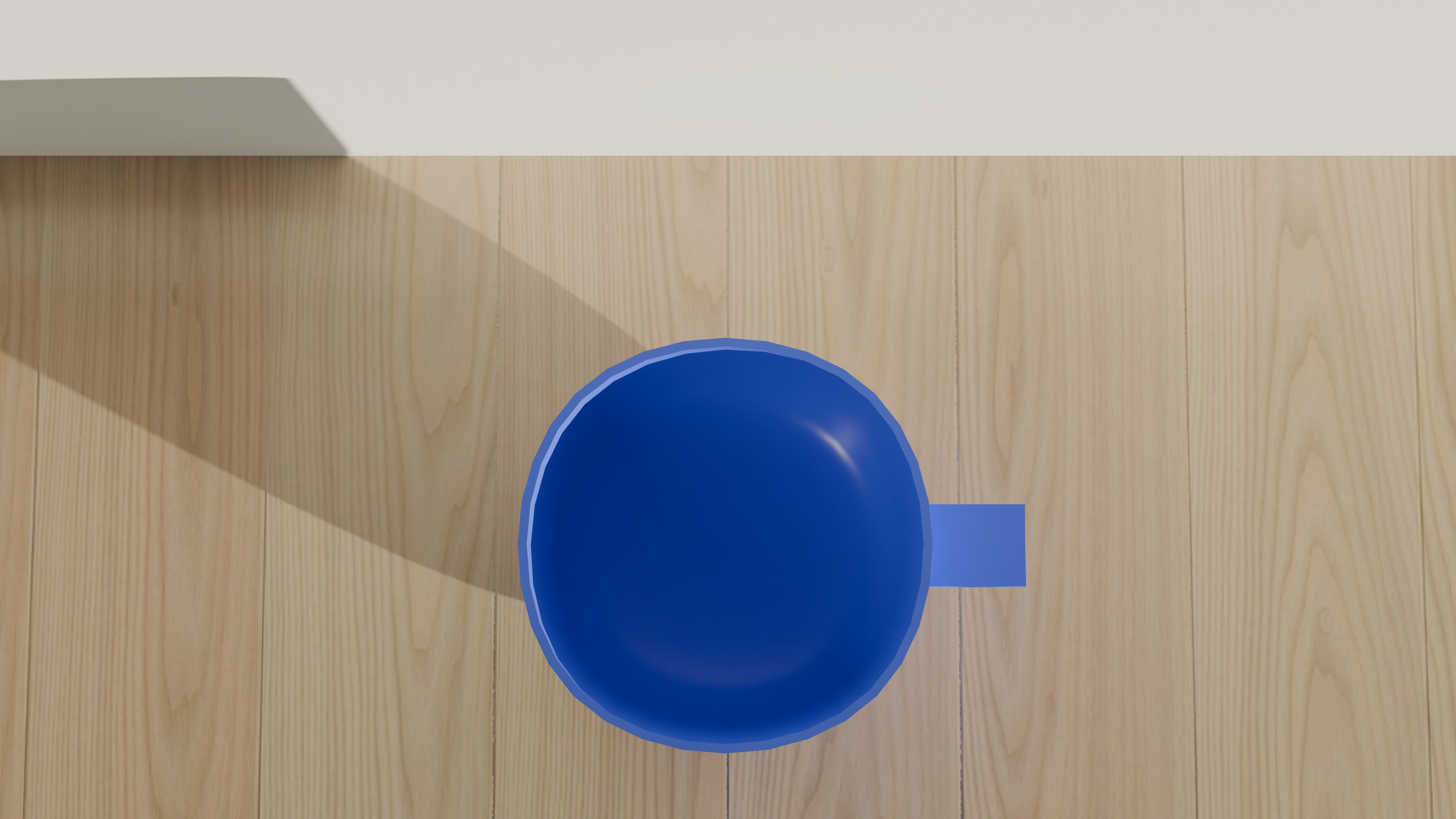 Blue Mug Low-poly 3D model_5