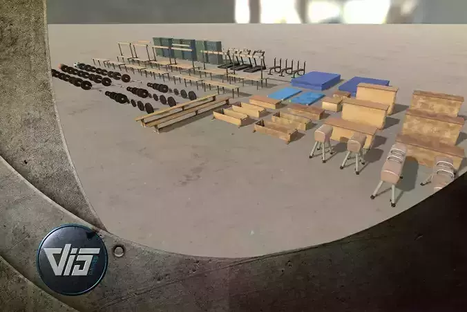 Sportcenter - Gym Props Collection HQ - PBR