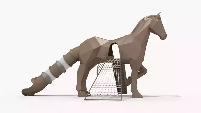 Horse themed amusement park 3D model