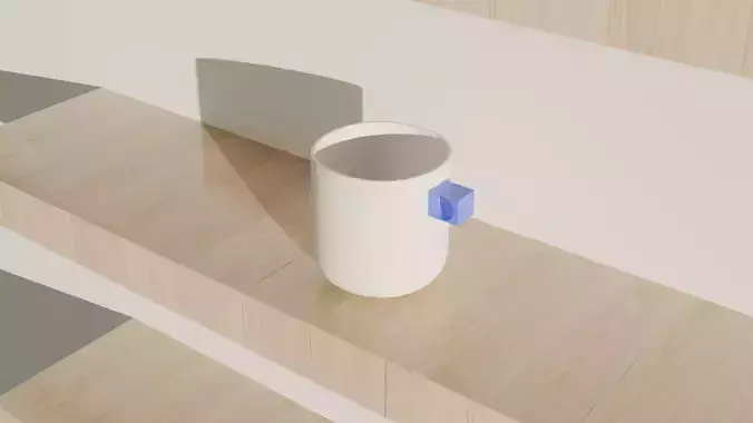 White And Blue Mug