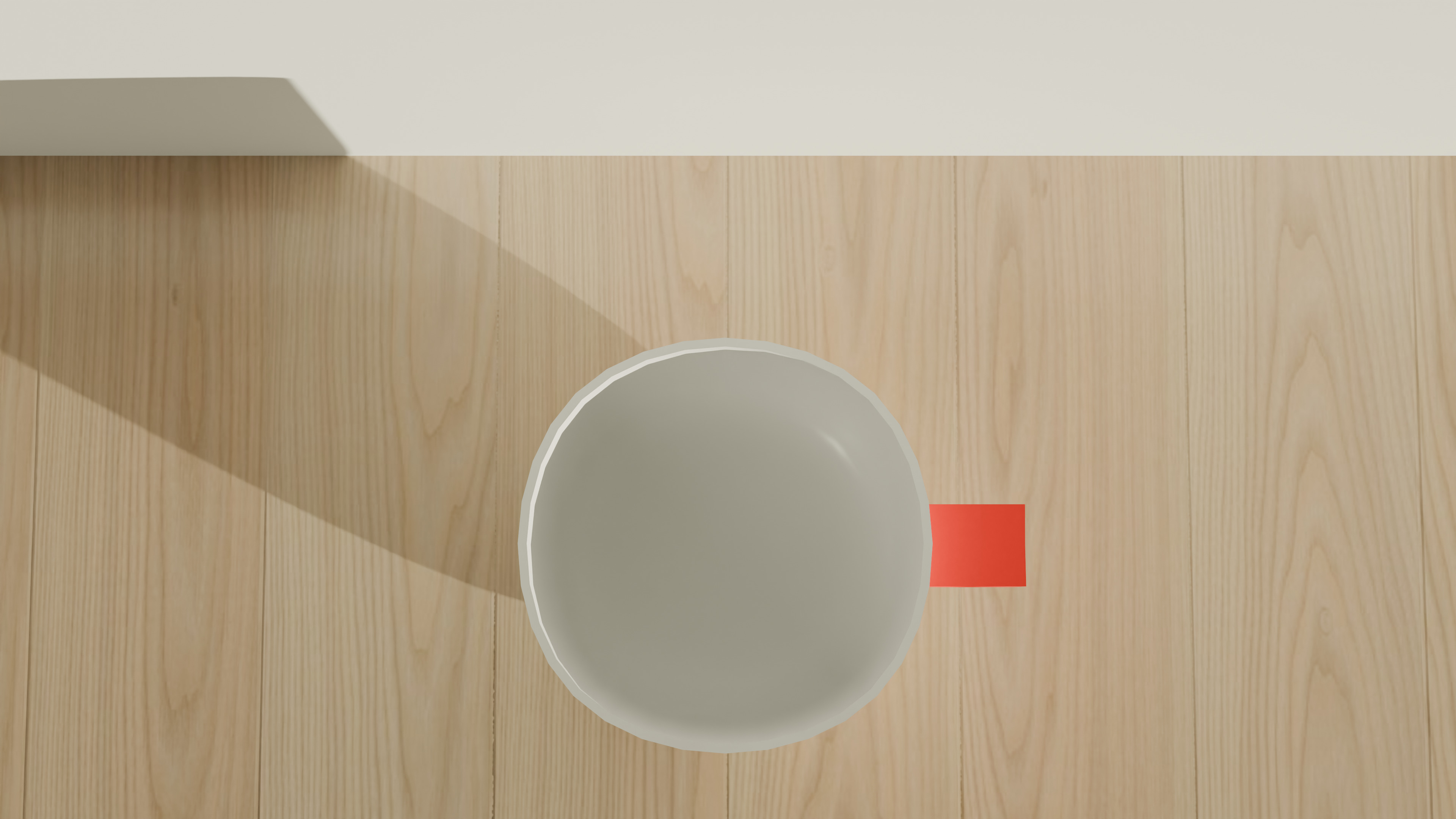 White And Red Mug Low-poly 3D model_5