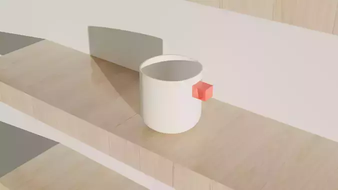 White And Red Mug