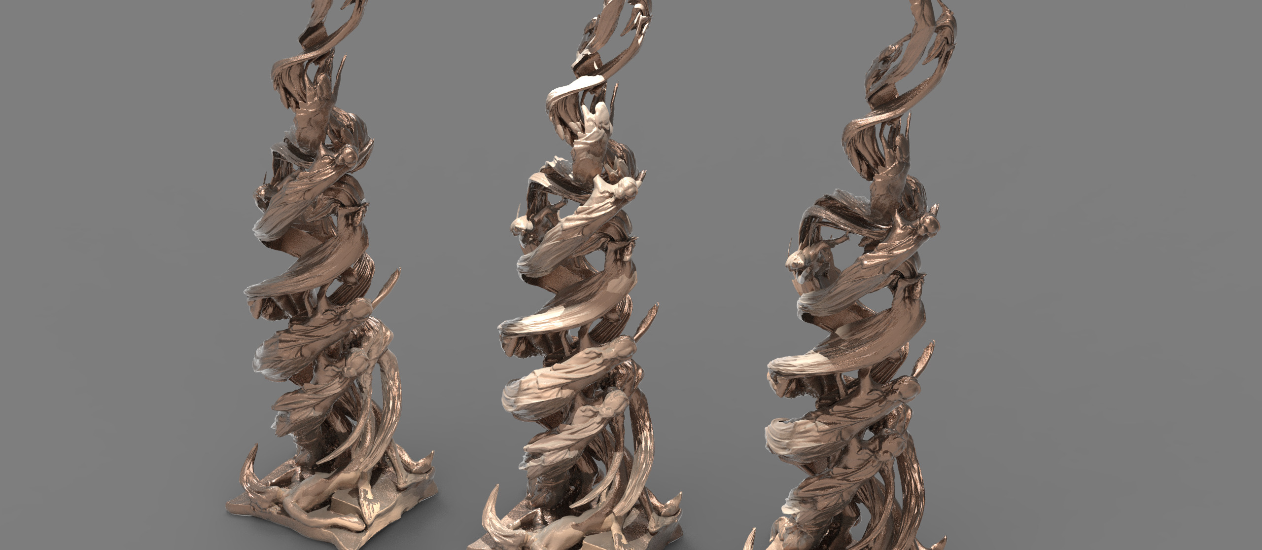 Siren Dance sculpture collection  3D model_7