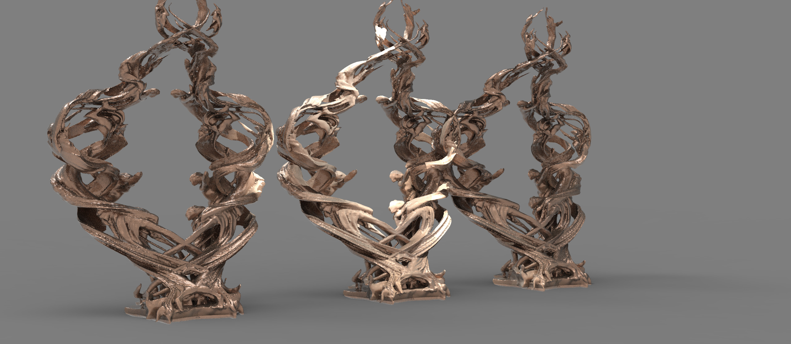 Siren Dance sculpture collection  3D model_1