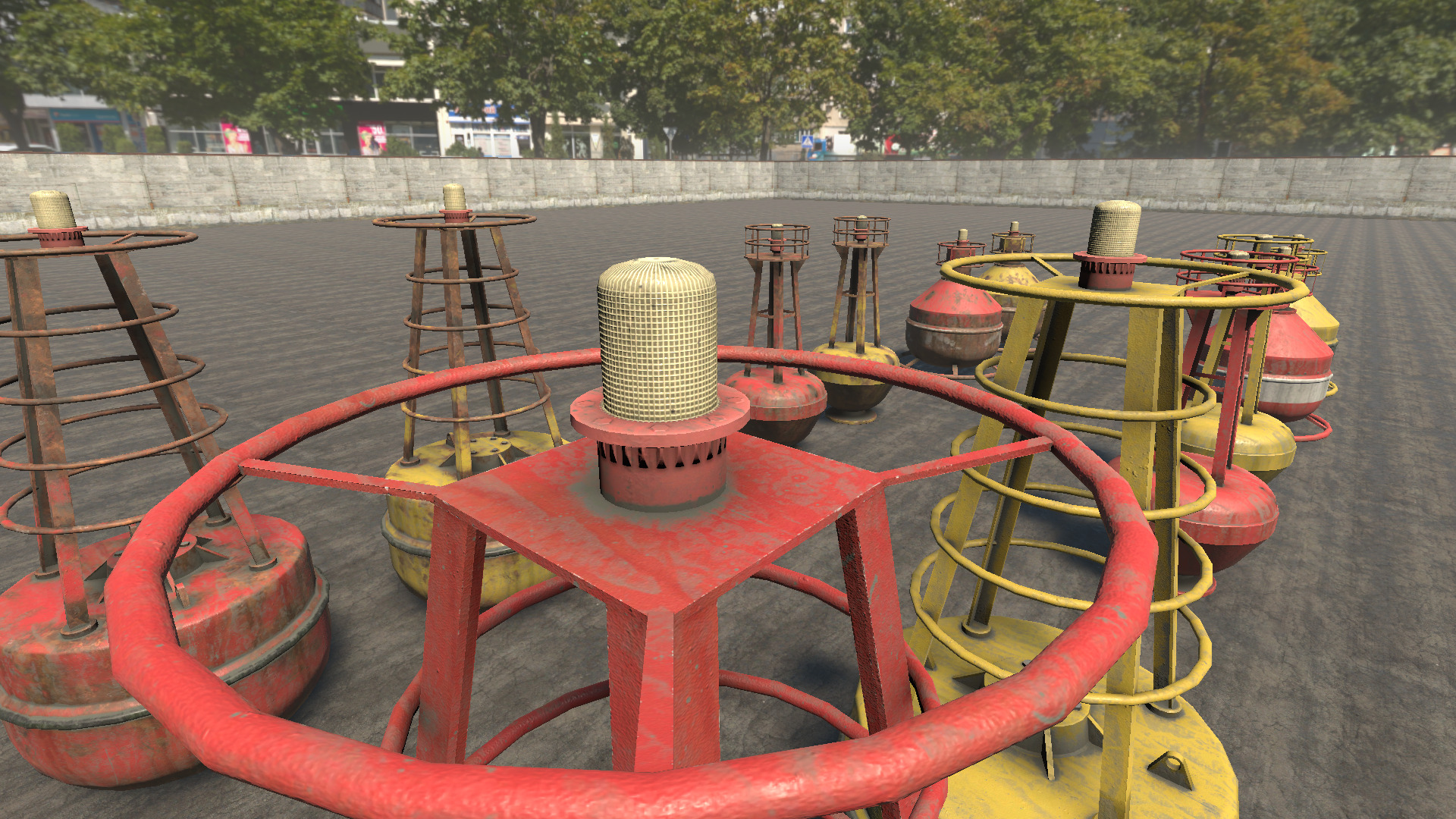 Buoys Collection Low-poly 3D model_11