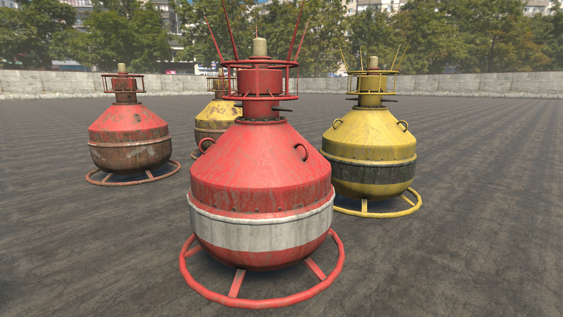 Buoys Collection Low-poly 3D model_7