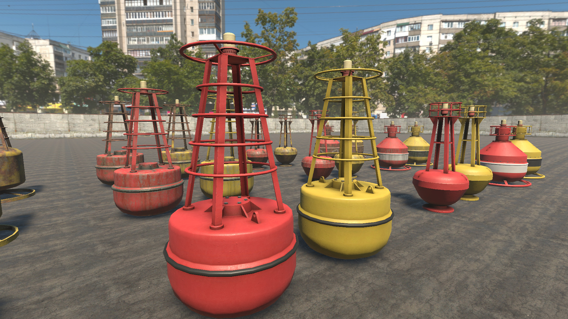 Buoys Collection Low-poly 3D model_4