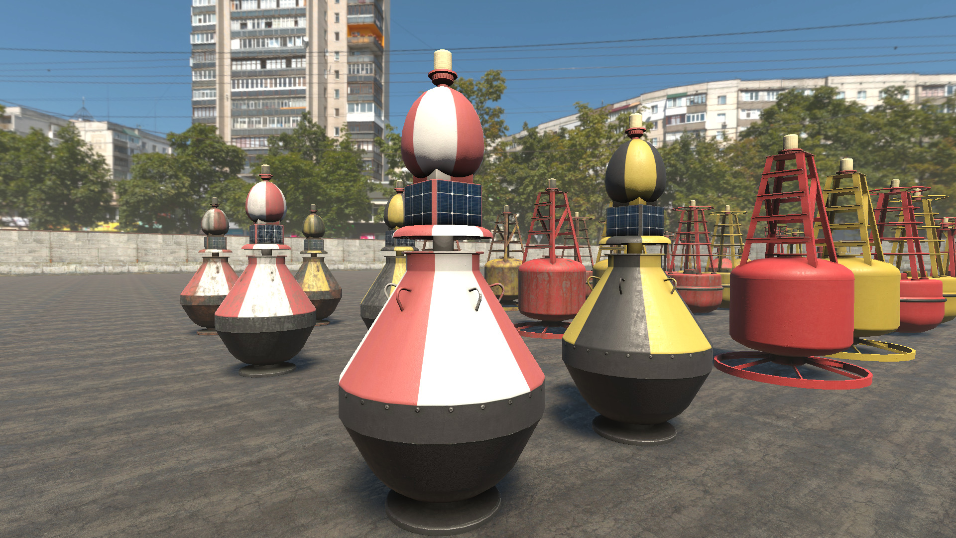 Buoys Collection Low-poly 3D model_2